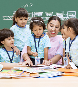 Student Teacher Interaction at Reliance Foundation School Dahej