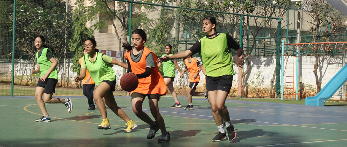 Students participating in sports activities